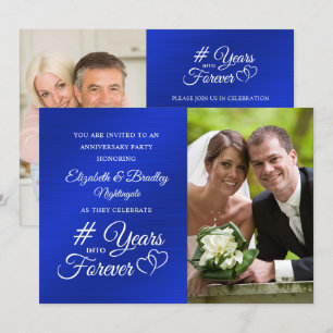 Saphir-Jubiläum Herzen JAHRE IN DIE EWIGKEIT Einladung