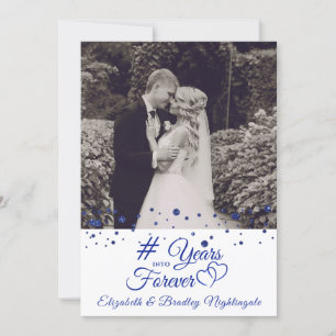 Saphir-Jubiläum JAHRE IN DIE EWIGKEIT Foto Einladung