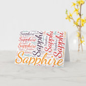 Saphir Karte (Gelbe Blume)