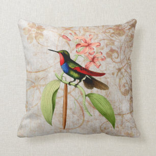 Saphir-Kolibri-Vintage-Grunge-Wurfkissen Kissen