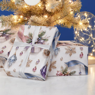 Saphir-Kristall-Weihnachtsgeschenkbänder Geschenkpapier