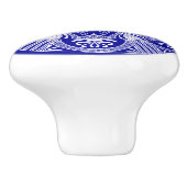 Saphir-Mandala Keramikknauf (Seitenansicht)