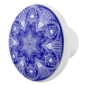 Saphir-Mandala Keramikknauf (Rechts)