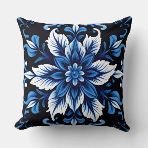Saphir-Mandala-Kissen Kissen