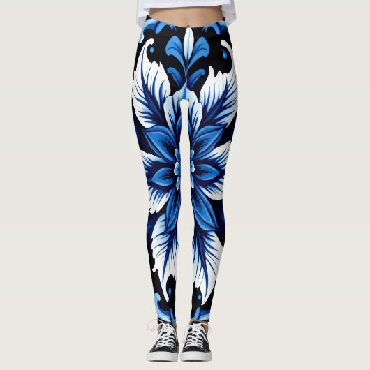 Saphir-Mandala-Leggings Leggings (Vorderseite)