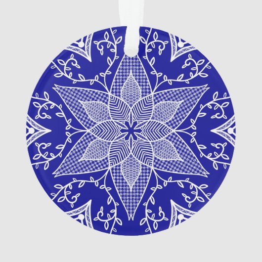 Saphir-Mandala Ornament (Rückseite)