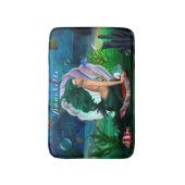 Saphir-Meerjungfrau Badematte (Vorderseite Vertikal)