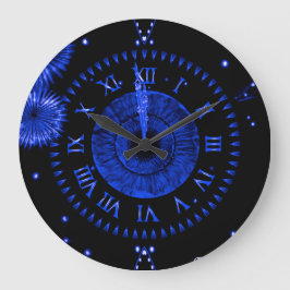 Saphir-Mitternachtsuhr Große Wanduhr