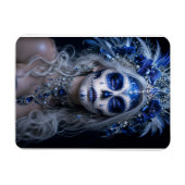 Saphir-Mond-Calavera – Blauer Himmel Magnet (Horizontal)