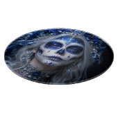 Saphir-Mond-Calavera – Blauer Himmel Schneidebrett (Ecke)
