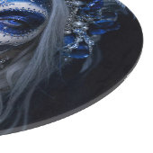 Saphir-Mond-Calavera – Blauer Himmel Schneidebrett (Ecke)