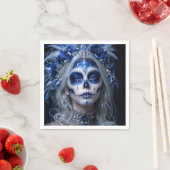 Saphir-Mond-Calavera – Blauer Himmel Serviette (Beispiel)