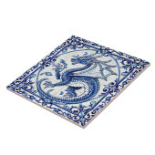Saphir-Mond-Drache-Kachel Fliese (Seite)