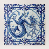 Saphir-Mond-Drache-Puzzle Puzzle (Horizontal)
