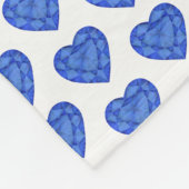 Saphir-Name bedeutet Wasserfarbenherz-Edelstein-De Fleecedecke (Ecke)