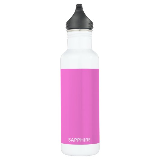 Saphir pink farbname edelstahlflasche (Rechts)