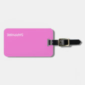 Saphir pink farbname gepäckanhänger (Vorderseite horizontal)