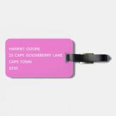 Saphir pink farbname gepäckanhänger (Rückseite horizontal)