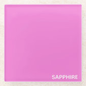 Saphir pink farbname glasuntersetzer (Vorderseite)