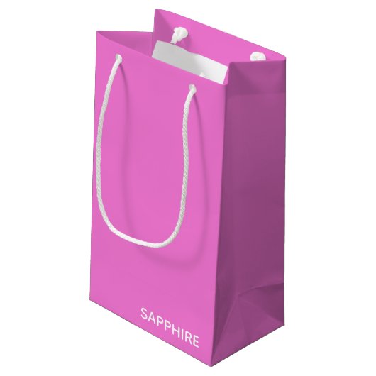 Saphir pink farbname kleine geschenktüte (Rückseite Schrägansicht)