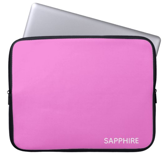 Saphir pink farbname laptopschutzhülle (Vorderseite)