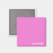 Saphir pink farbname magnet (Vorderseite/Rückseite)