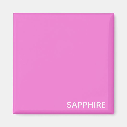 Saphir pink farbname magnet (Vorne)