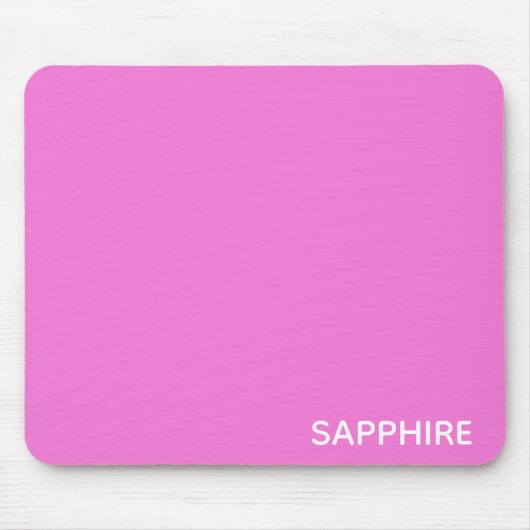 Saphir pink farbname mousepad (Vorne)
