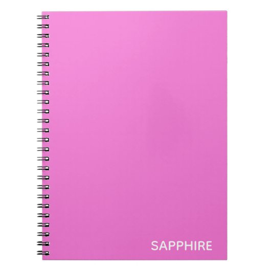 Saphir pink farbname notizblock (Vorderseite)