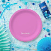 Saphir pink farbname pappteller (Party)