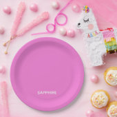 Saphir pink farbname pappteller (Party)