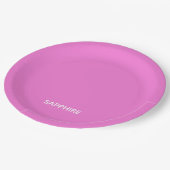 Saphir pink farbname pappteller (Schrägansicht)