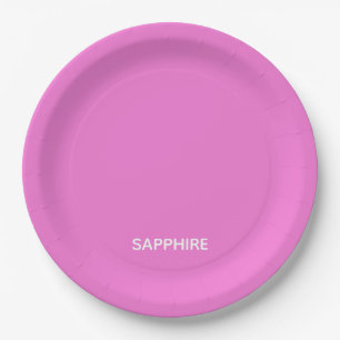 Saphir pink farbname pappteller