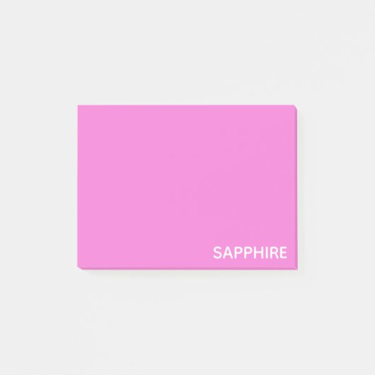 Saphir pink farbname post-it klebezettel (Vorderseite)
