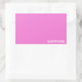 Saphir pink farbname rechteckiger aufkleber (Tasche)