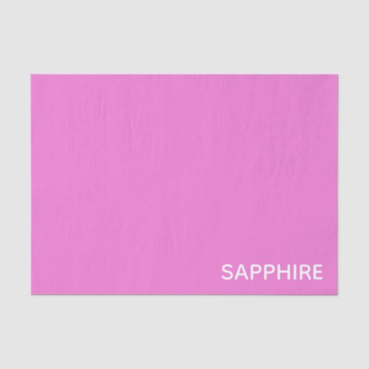 Saphir pink farbname seidenpapier (Vorderseite)