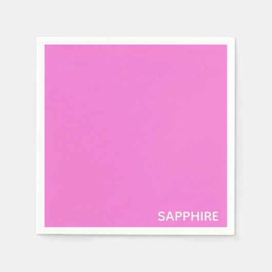 Saphir pink farbname serviette (Vorderseite)