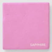 Saphir pink farbname steinuntersetzer (Vorderseite)