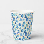 Saphir-Prism-Mosaik Pappbecher (Rückseite)