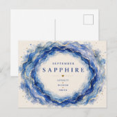 Saphir September Geburtsstein Postkarte (Vorne/Hinten)