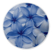 Saphir und Azure-Blume Keramikknauf (Vorderseite)