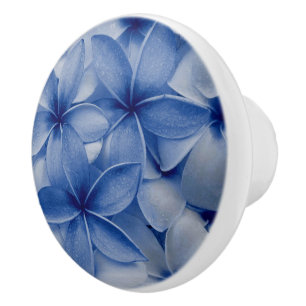 Saphir und Azure-Blume Keramikknauf