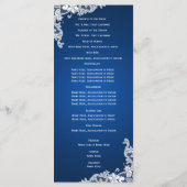 Saphir- und Spitzen-Hochzeitsprogramm Programm (Rückseite)