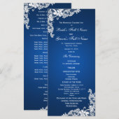 Saphir- und Spitzen-Hochzeitsprogramm Programm (Vorne/Hinten)