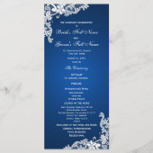 Saphir- und Spitzen-Hochzeitsprogramm Programm (Vorderseite)