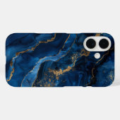 Saphir Velours Luxus Tief Saphirblau Case-Mate iPhone Hülle (Rückseite (Horizontal))