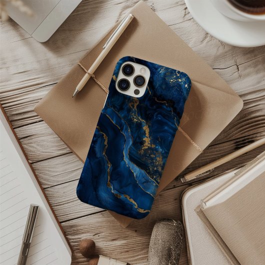 Saphir Velours Luxus Tief Saphirblau Case-Mate iPhone Hülle