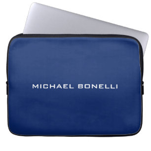 Saphirblau Minimalistisch Schlicht Gut lesbar Mode Laptopschutzhülle