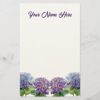 Saphirblaue Hortensien Briefpapier