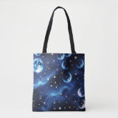 Saphirblaue Mondphasen Tasche (Vorderseite)